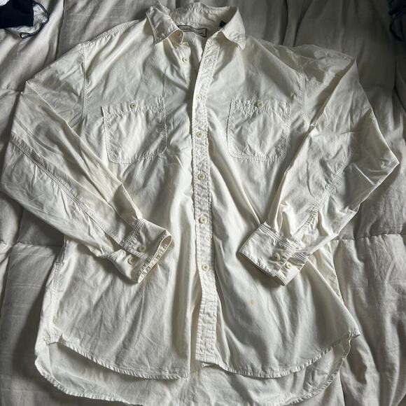 White cotton tommy bahama button up - Picture 1 of 5